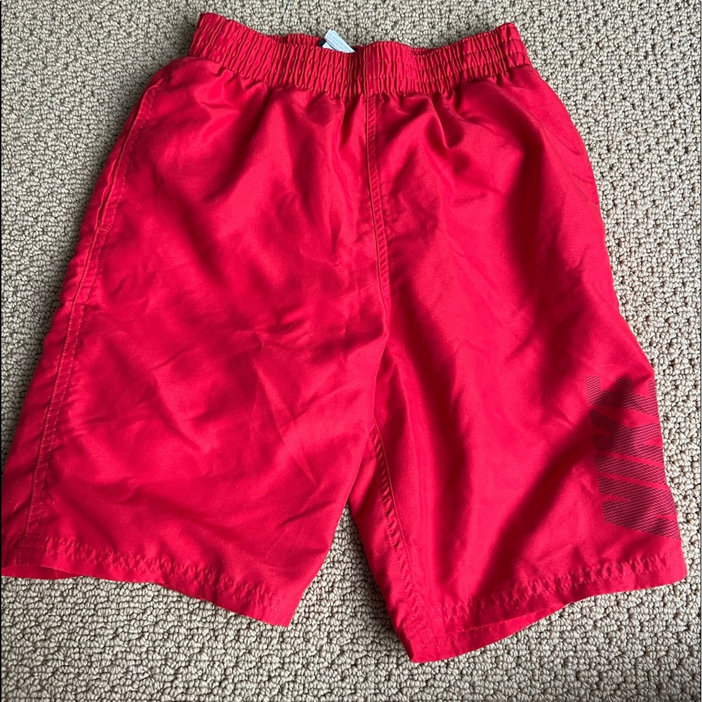 Boys L red Nike athletic shorts